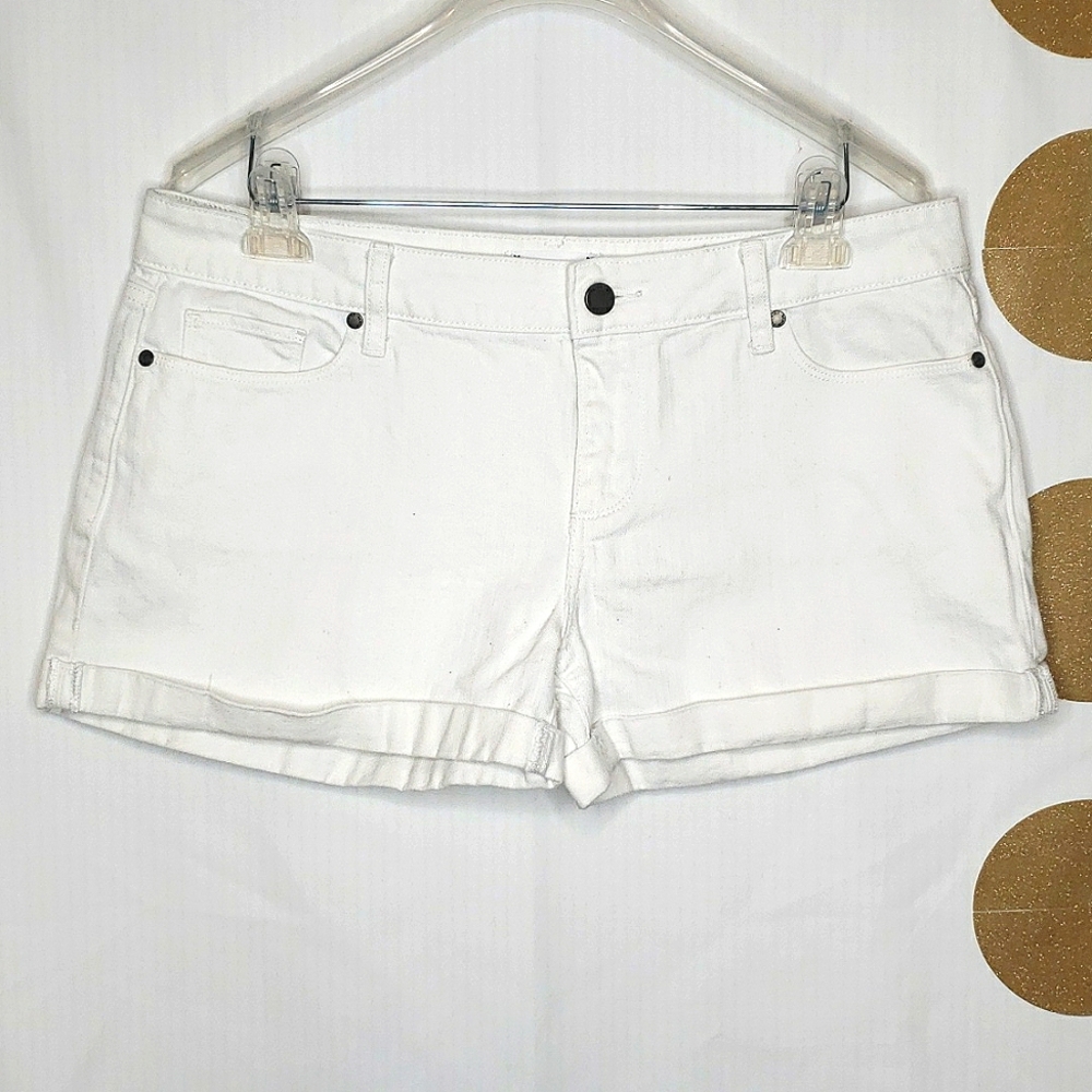 PAIGE White Jean Shorts 31